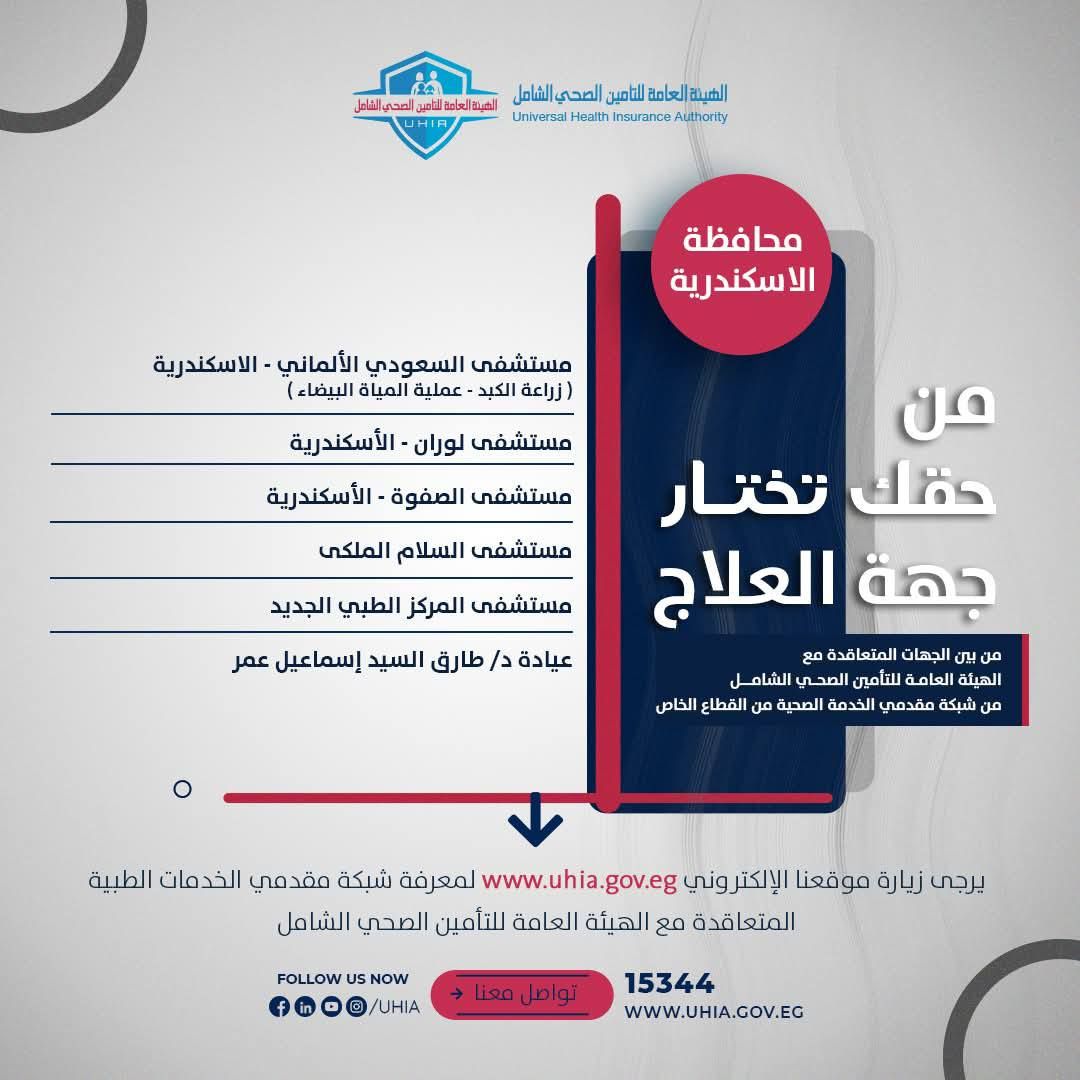 مستشفيات آخرى ضمن تحديثات هيئة التأمين الصحى الشامل