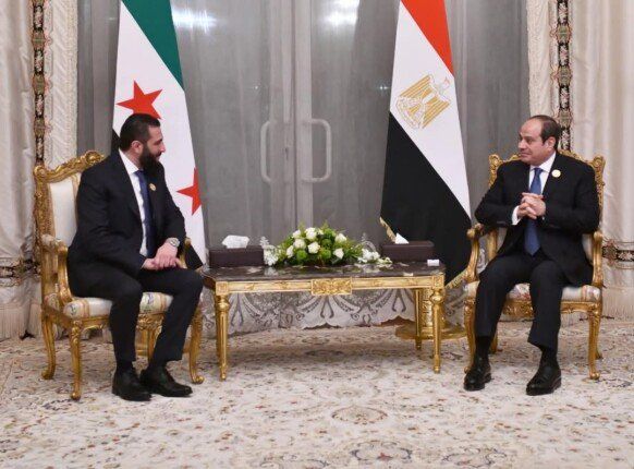 عاجل | أحمد الشرع يشكر الرئيس السيسي: «رأيت حرصه على نهضة سوريا وإعمارها»