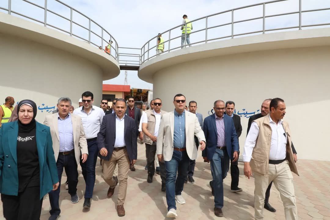 الوزير يتفقد محطة الصرف الصحي بميت جاير الوزير يتفقد محطة الصرف الصحي بميت جاير