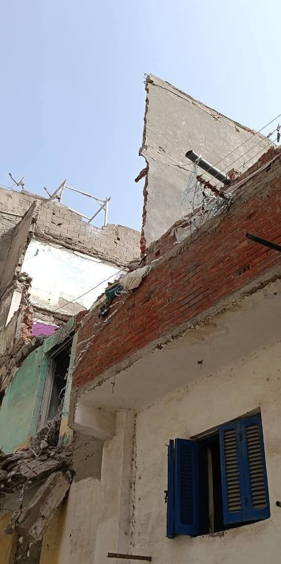 إنهيار جزئي عقار خالي في الإسكندرية إنهيار جزئي عقار خالي في الإسكندرية