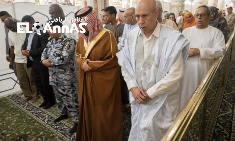الرئيس الموريتاني يزور المسجد النبوي