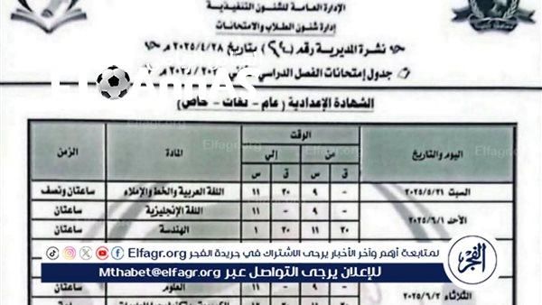 طلاب الشهادة الإعدادية بالمنيا يؤدون امتحان مادتي اللغة الإنجليزية والهندسة