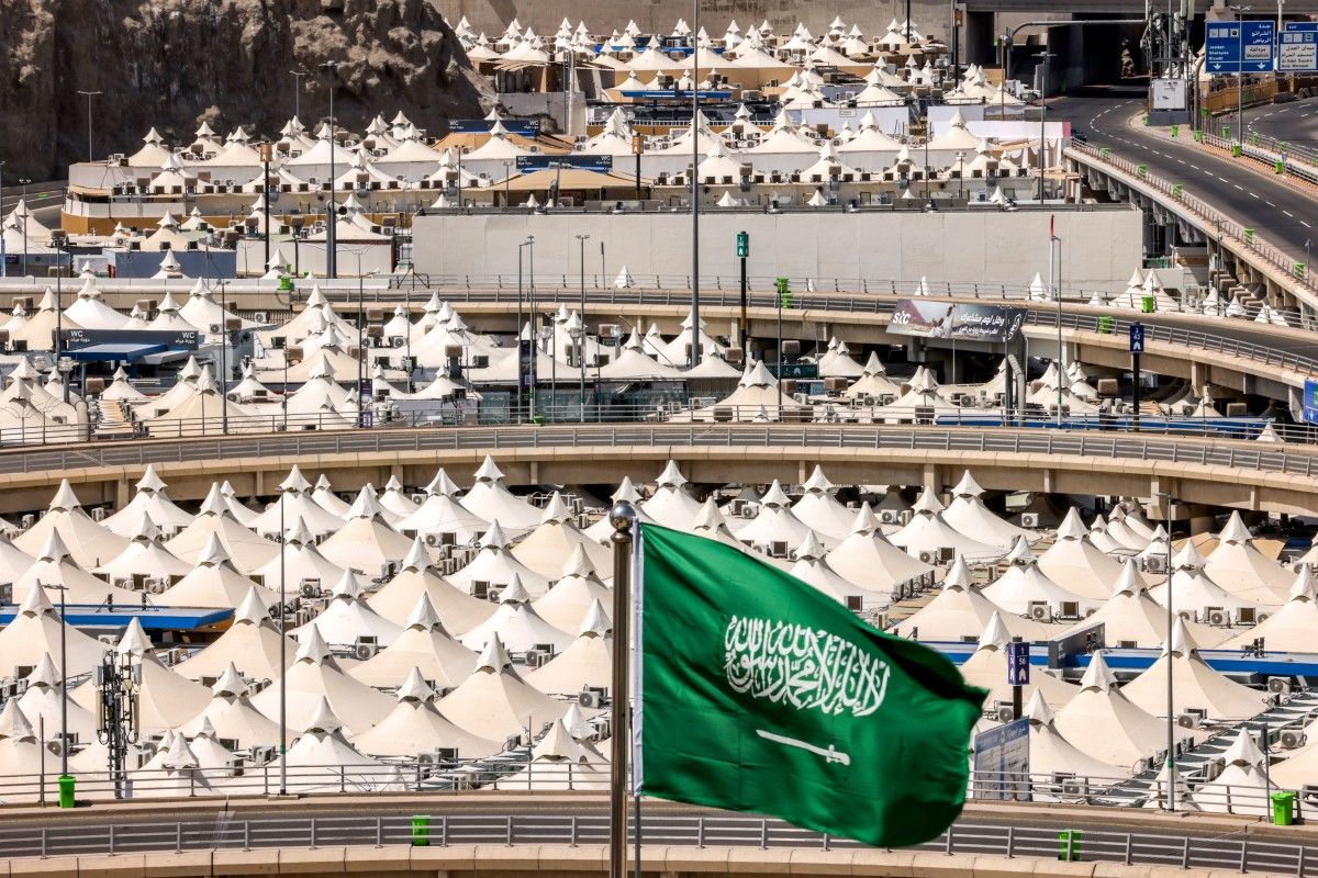 خيام الحجاج في مكة المكرمة (أ ف ب).