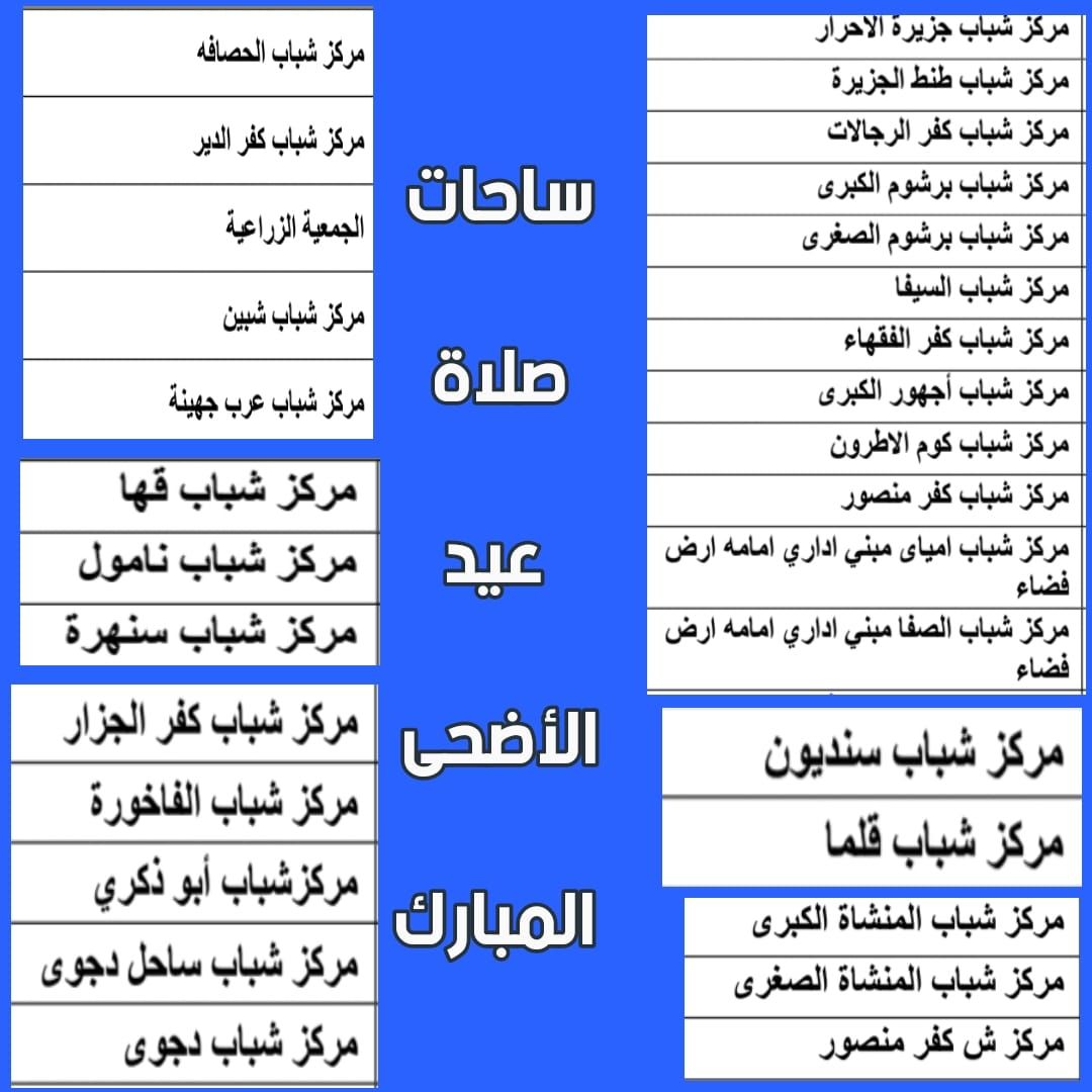 ساحات صلاة عيد الأضحى بالقليوبية بمراكز الشباب 1 ساحات صلاة عيد الأضحى بالقليوبية بمراكز الشباب 1