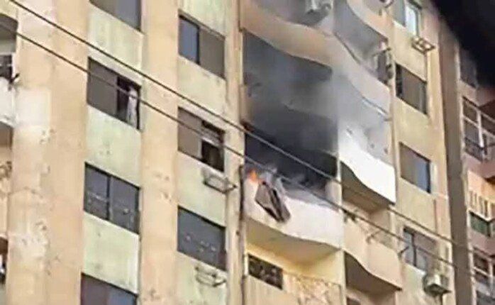 إصابة 5 أشخاص في حريق برج سكني بالفيوم