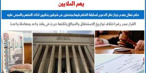 القضاء يتصدى لأزمة الشيكات المتعددة المُحررة فى وقت واحد ومعاملة واحدة.. برلمانى