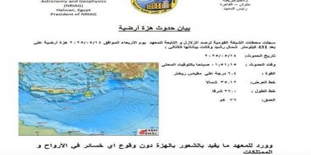 "
البحوث
الفلكية
"
يصدر
بيانا
بشأن
الزلزال - تكنو بلس