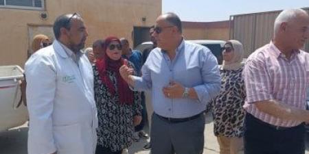سكرتير عام الإسماعيلية يتفقد المجزر الآلي بأبو خليفة وأبو صوير قبل عيد الأضحى