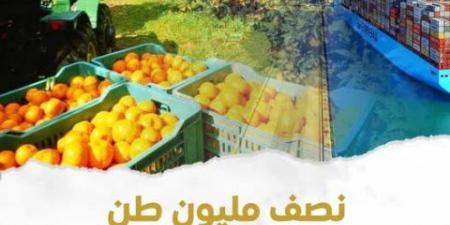 نصف
مليون
طن..
زيادة
في
الصادرات
الزراعية
المصرية
منذ
بداية
العام
الجاري
حتى
الآن - تكنو بلس